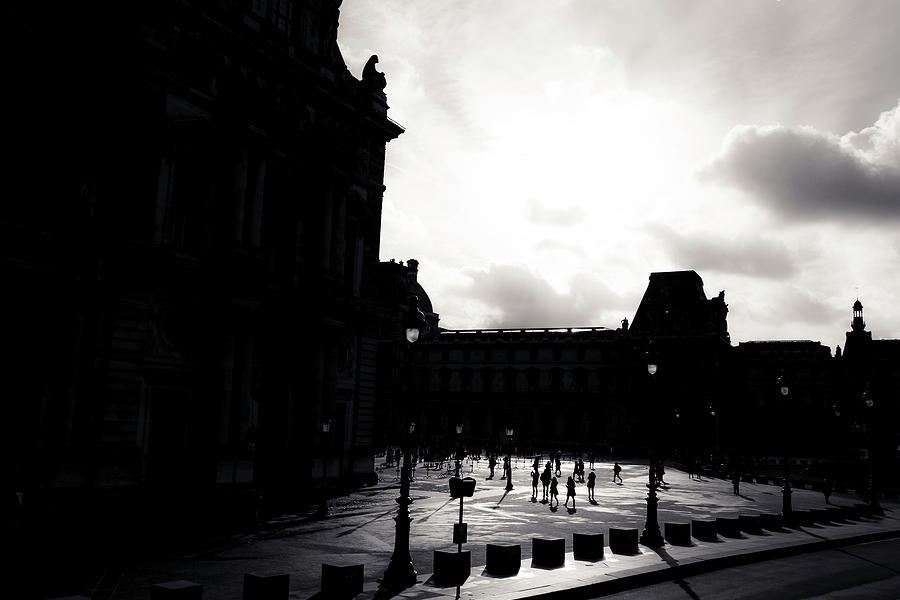 Silhouettes of the Louvre Photograph by Christopher Maxum