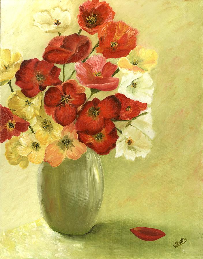 Silk Flowers Painting by Deborah Butts