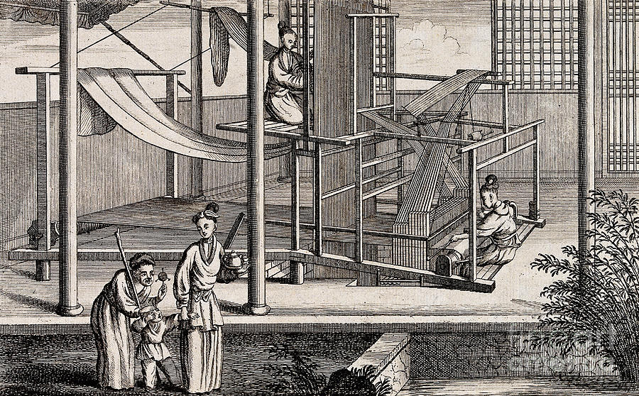 Silk Manufacture In China, Engraving Photograph by Wellcome Images