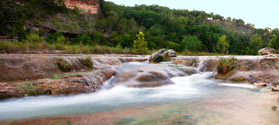 Silk Rapids at MO Ranch Photograph by Walter E Koopmann