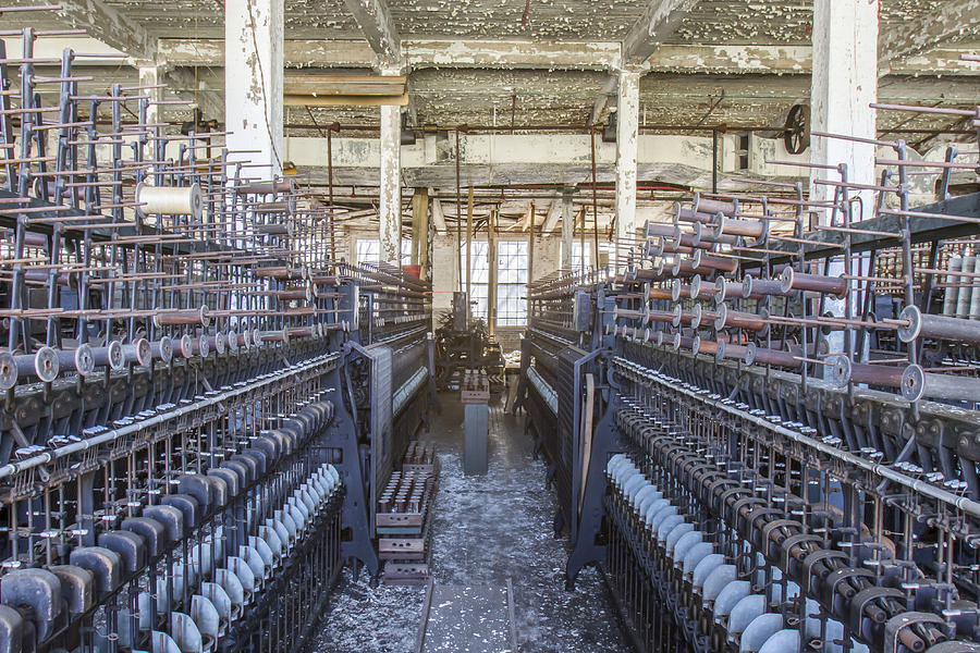 Silk thread factory floor Photograph by Karen Foley
