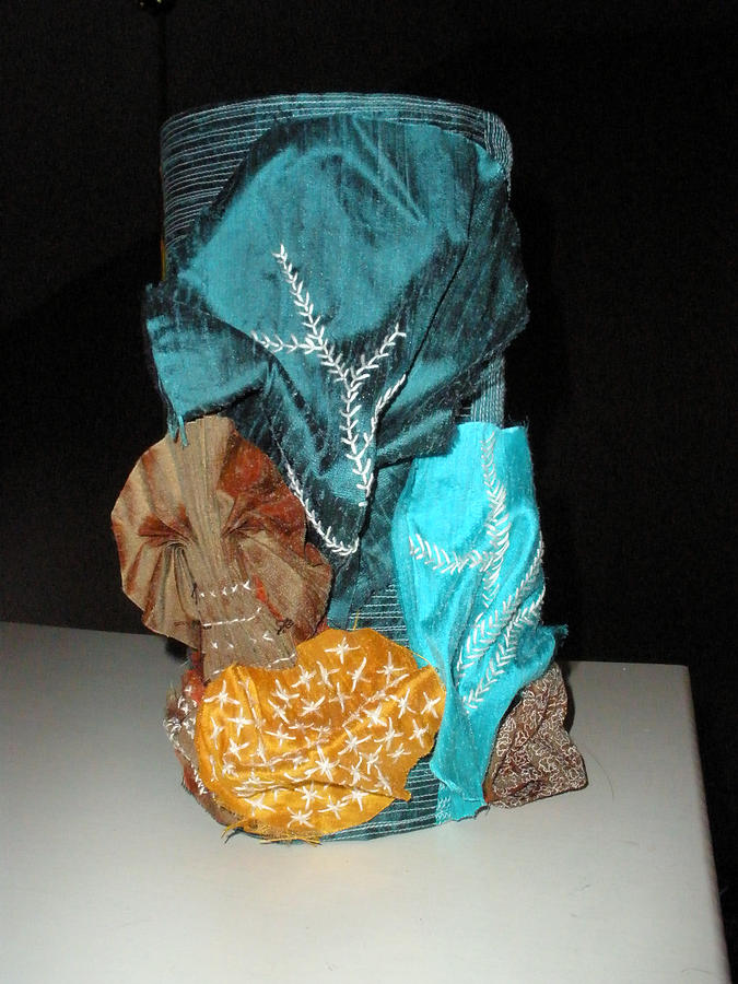 Abstract Tapestry - Textile - Silk Vase by Siobhan Yost