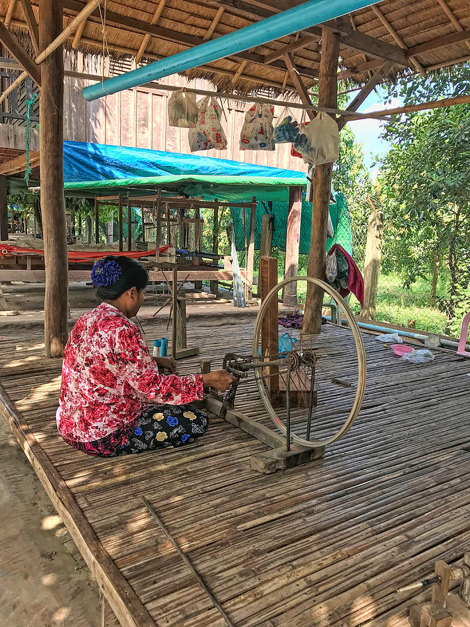 Silk Weaving In Cambodia Photograph by Donna Kennedy