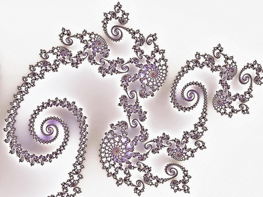 3d Mandelbrot Digital Art - Silken Dragon Abstract by Georgiana Romanovna