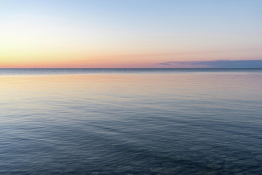 Silky and Transparent - Dawn Gradient on the Waterfront Photograph by Georgia Mizuleva