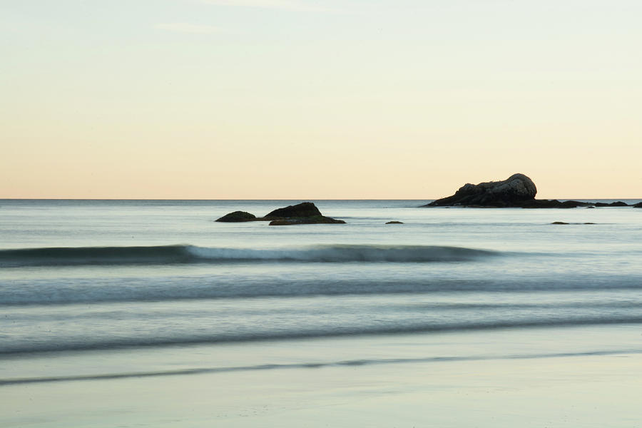 Silky Water and Rocks on the Rhode Island Coast Photograph by Nancy De Flon