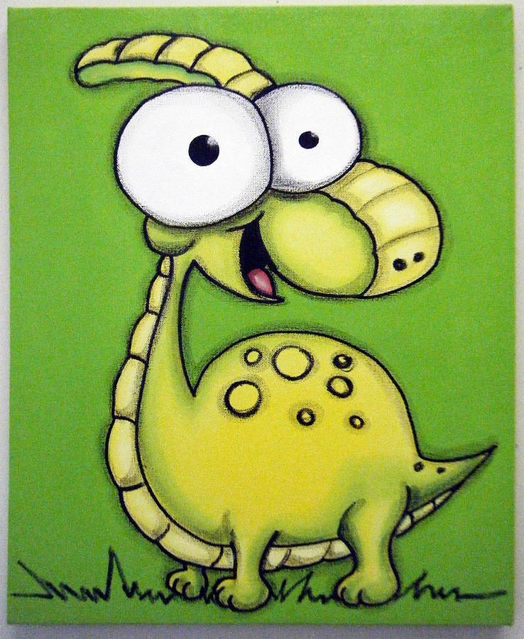 dinosaur painting cute