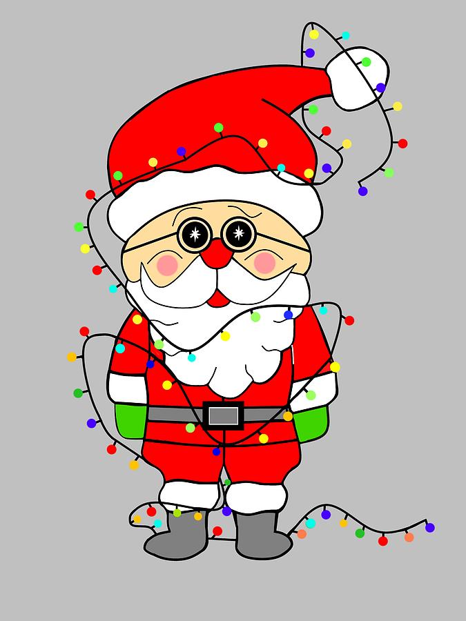 Silly Santa Digital Art by Kathleen Sartoris
