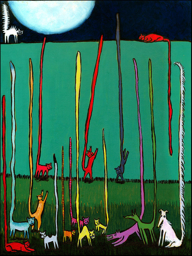 Silly Tall Tales - er - Tails Painting by Angela Treat Lyon