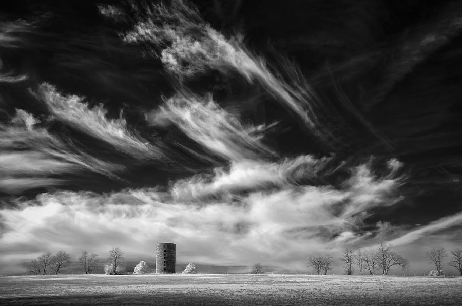 Silo and Clouds Photograph by James Barber