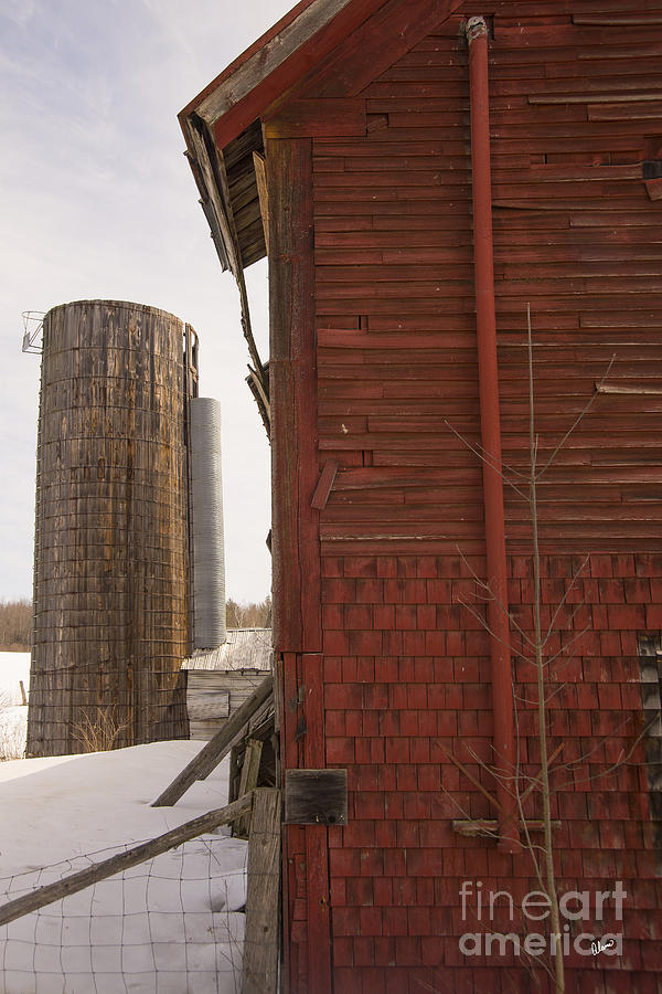 Silo and Red Barn Photograph by Alana Ranney