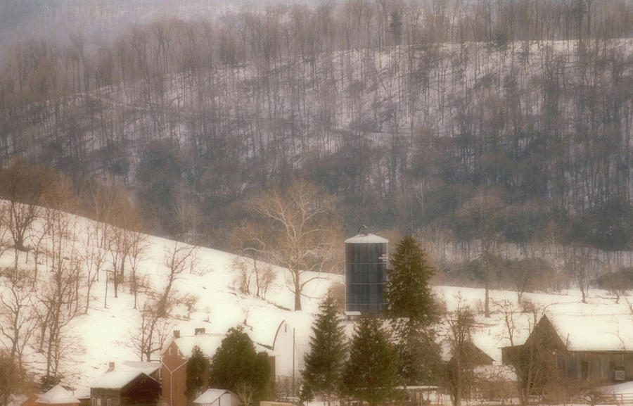 Mountain Photograph - Silo  in the Winter by Cathy Harper