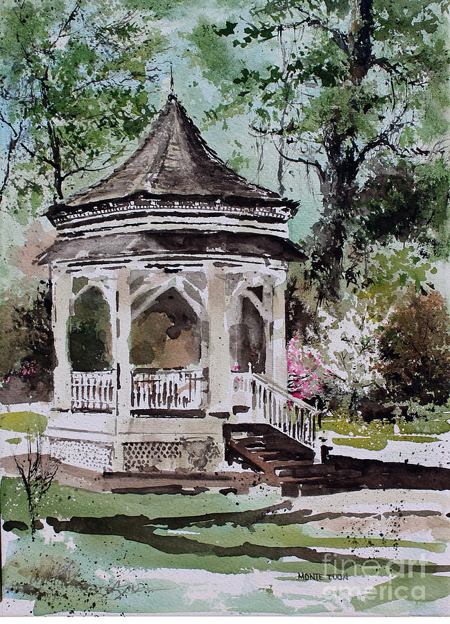 Siloam Springs Park Painting by Monte Toon