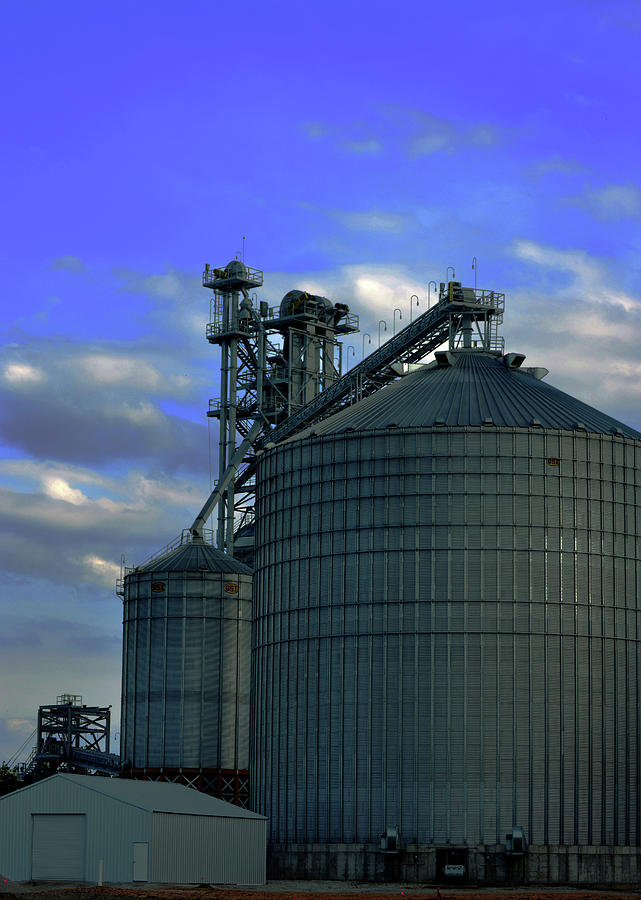 Silos on The Tennessee River Photograph by Lesa Fine