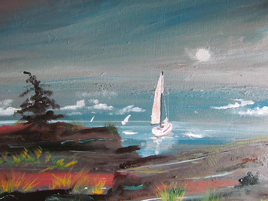 Silva Bay Painting by Susan Voidets