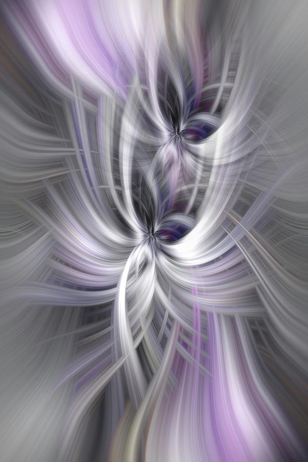 Abstract Photograph - Silver Abstract Ascension. Mystery of Colors by Jenny Rainbow