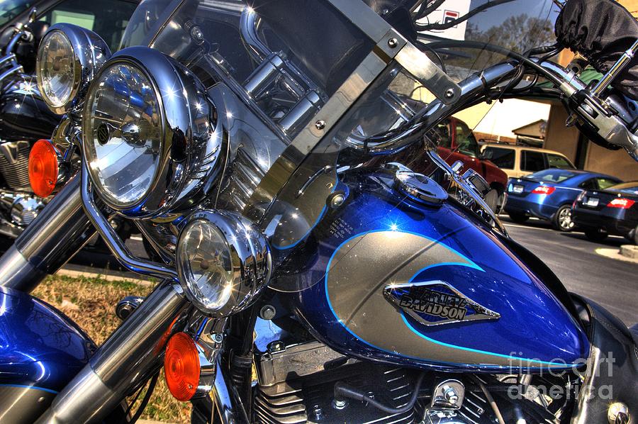 Silver And Blue Harley Photograph By Corky Willis Atlanta Photography 