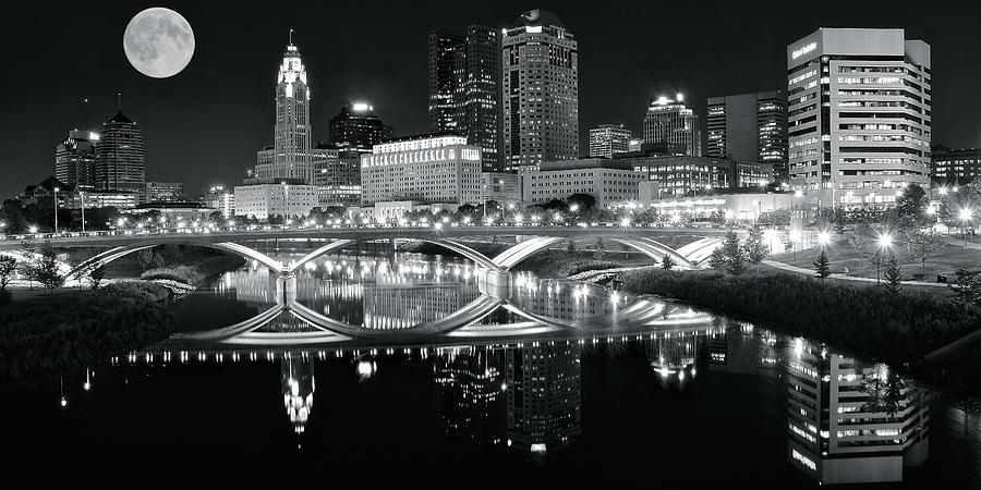 Silver and Charcoal Columbus Pano Photograph by Frozen in Time Fine Art Photography
