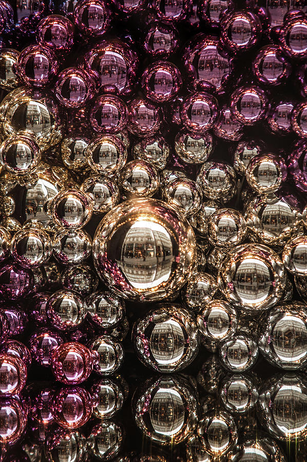 Silver and Purple Christmas Balls Photograph by Jenny Rainbow