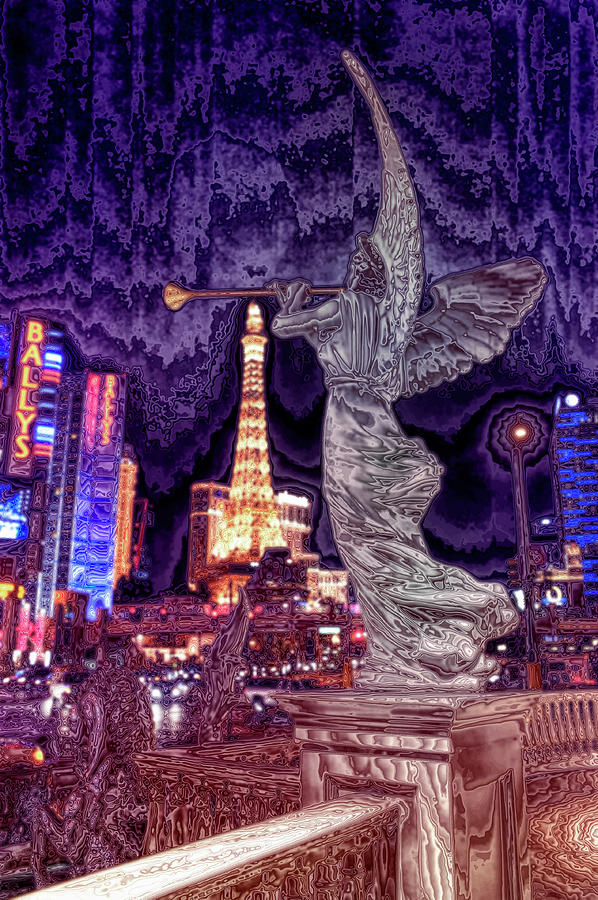 Hdr Photograph - Silver Angel by Stephen Campbell