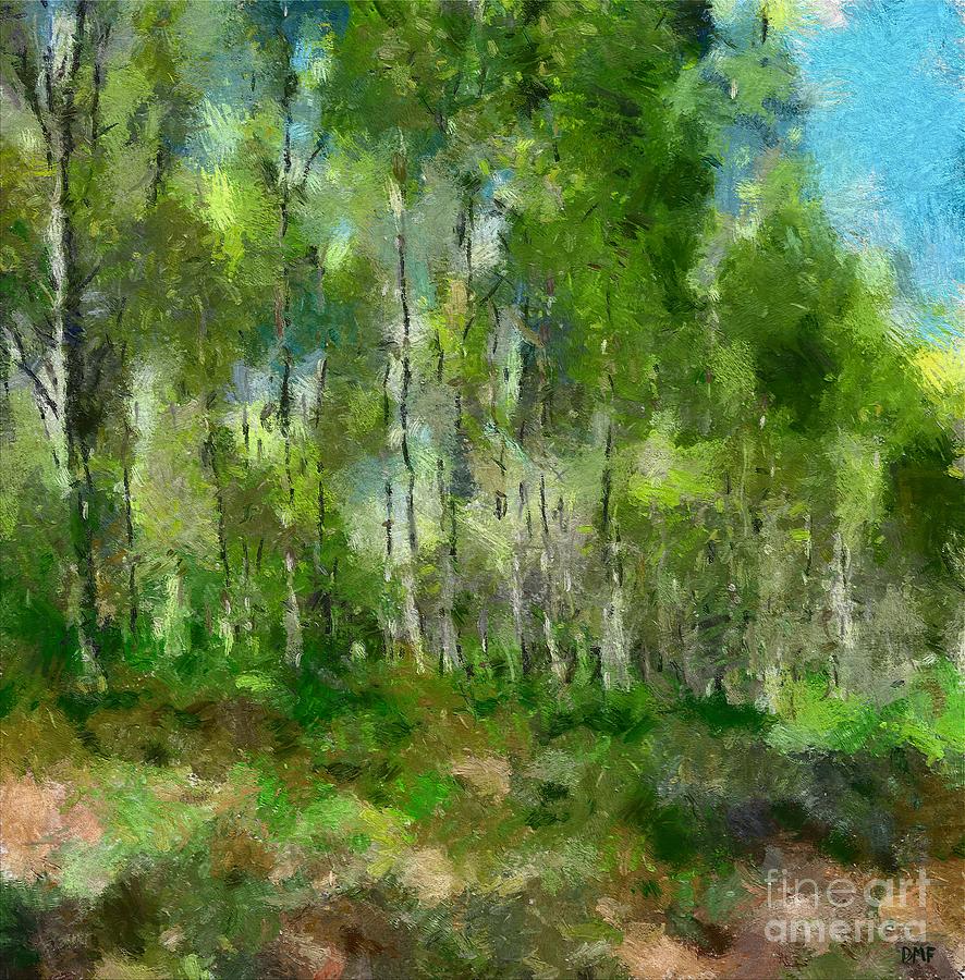 Silver Birches Painting by Dragica Micki Fortuna