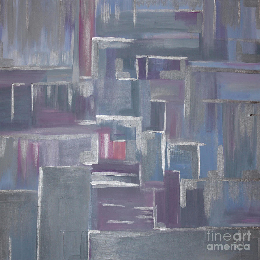 Abstract Painting - Silver Elegance II by Stacey Zimmerman
