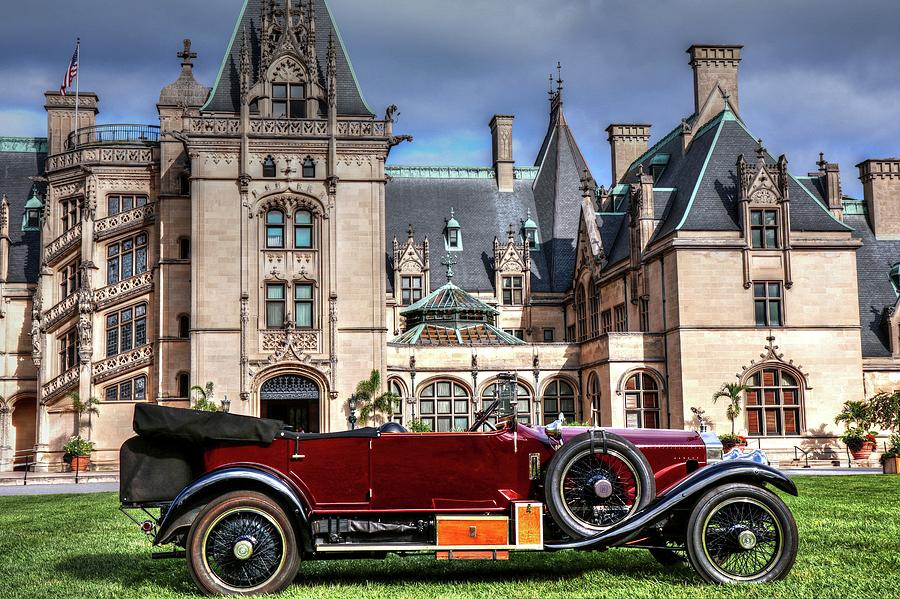 Silver Ghost Rolls Royce And Americans Castle  Photograph by Carol Montoya