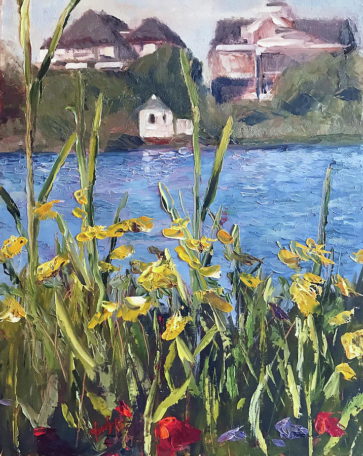 Silver Lake Blossoms Painting by Josef Kelly