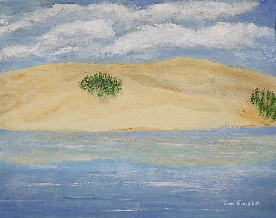 Silver Lake Dunes Painting by Dick Bourgault