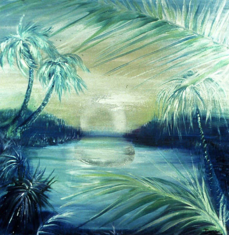 Wine Painting - Silver Pond  by Ione Citrin