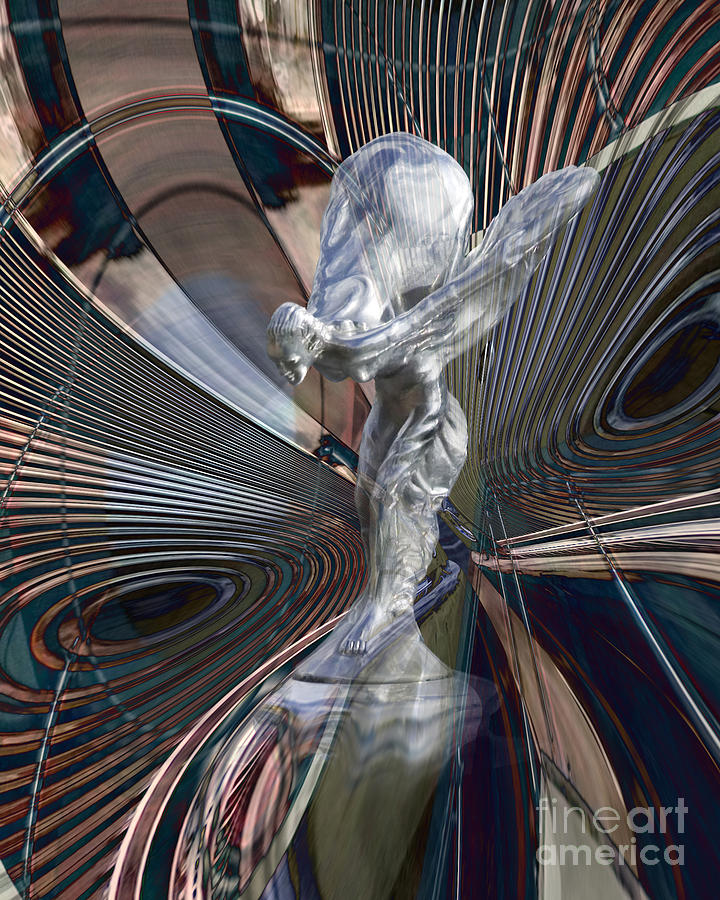 Abstract Digital Art - Silver Shadow by Chuck Brittenham