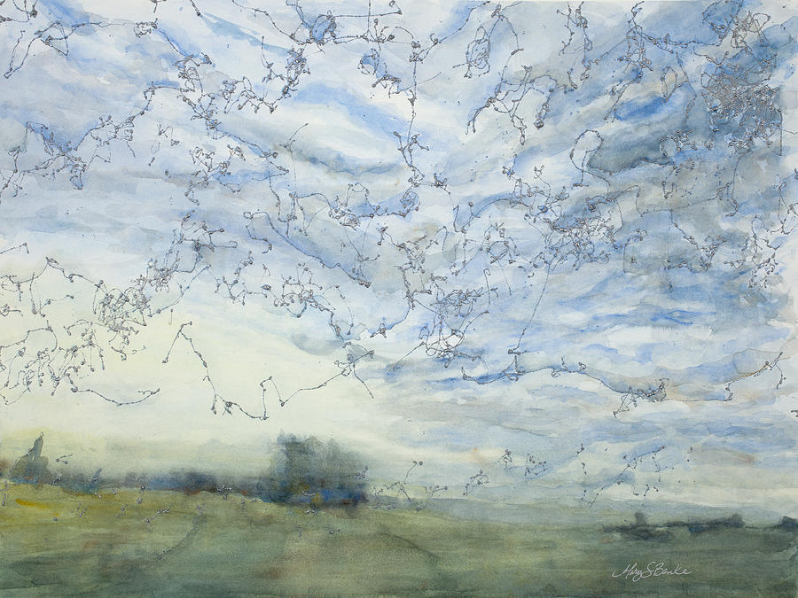 Silver Sky Painting by Mary Benke
