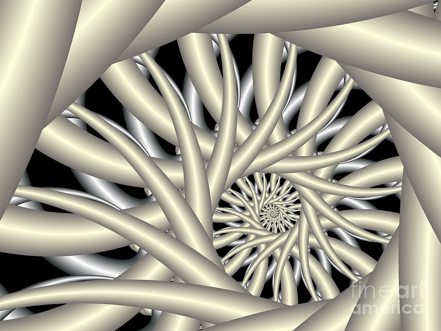 Silver Spiral Digital Art by Sandra Bauser