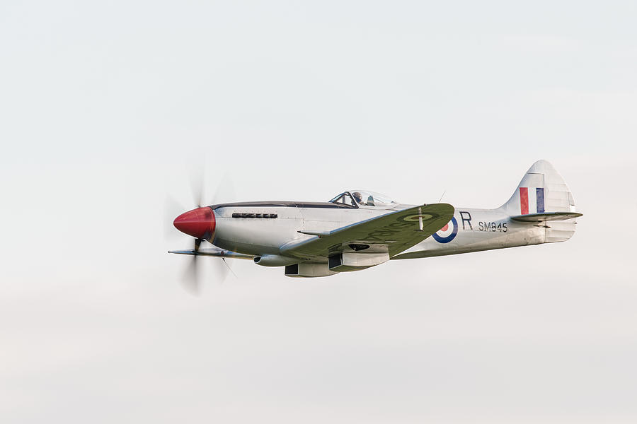 Silver Spitfire FR XVIIIe Photograph by Gary Eason