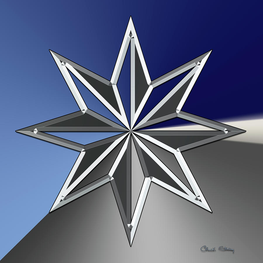 Silver Star Digital Art by Chuck Staley