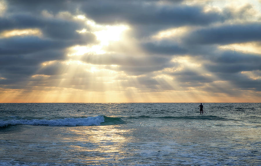 Silver Surfer Sunset San Diego Coast Photograph by Joseph S Giacalone