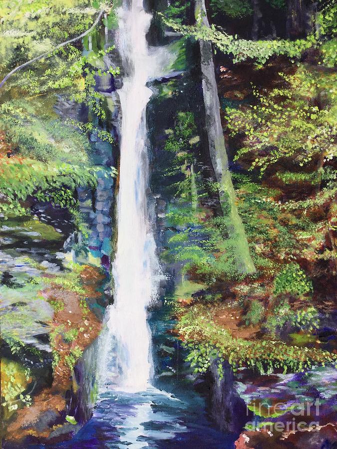 Silver Thread Falls Painting by Kate Conaboy