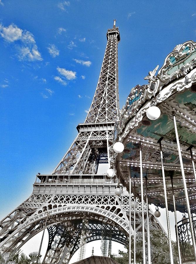 Eiffel Tower Photograph - Silver Tower by Mark J Dunn