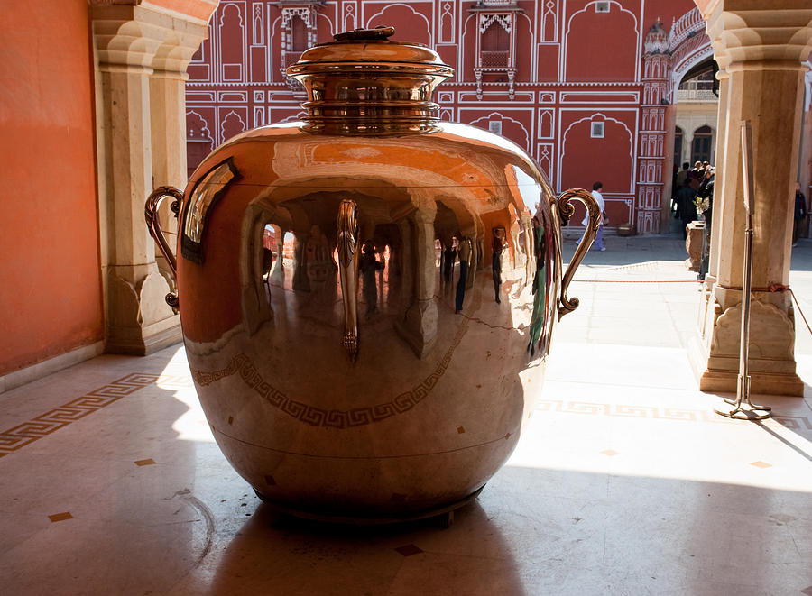 Silver water urn Jaipur Photograph by Ashish Agarwal