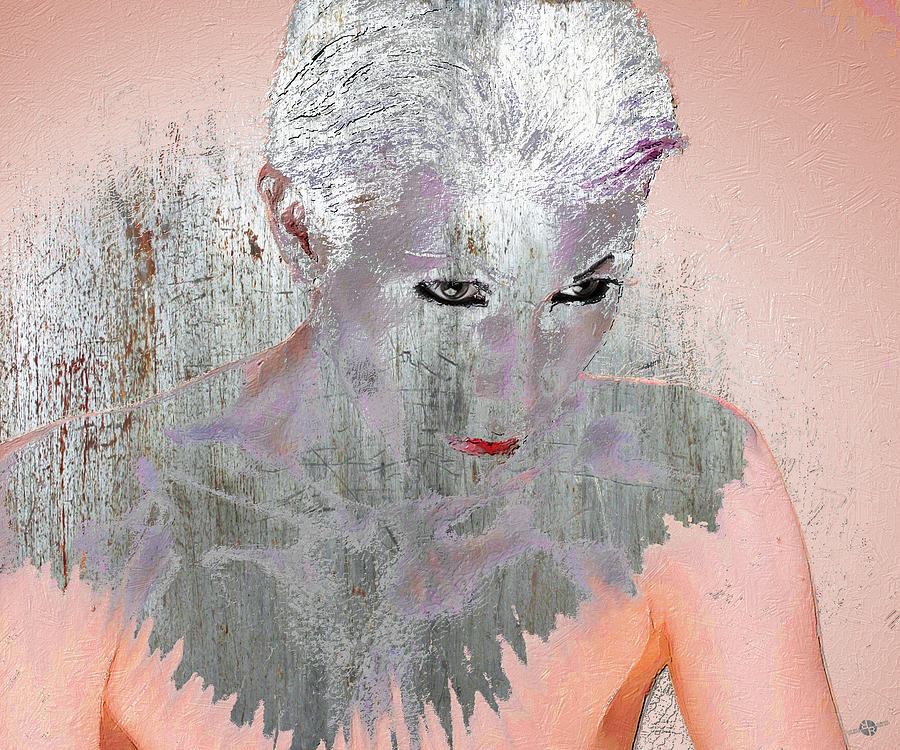 Abstract Mixed Media - Silver Woman 10 by Tony Rubino