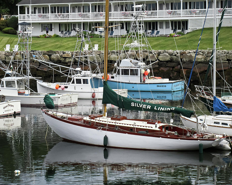 Silverlining Sail Boat Photograph by Tony Grider