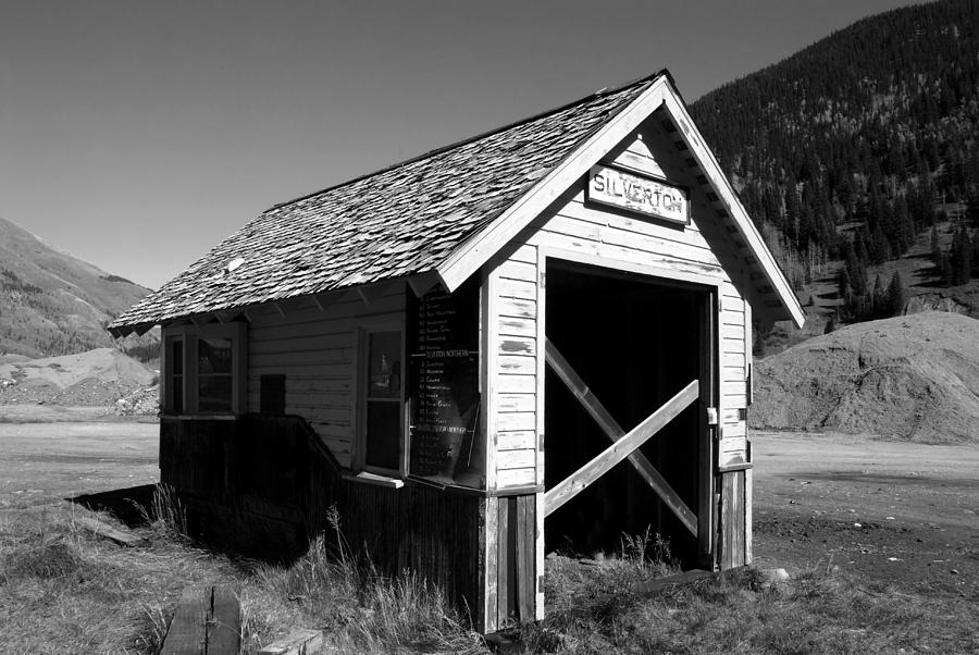 Black And White Photograph - Silverton depot by David Lee Thompson