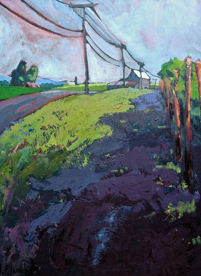 Rural Scene Painting - Silverton Hills by Margaret Plumb