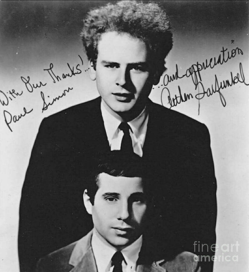 SIMON and GARFUNKEL signed autograph PHOTO DISPLAY Paul Simon Art Garfunkel 
