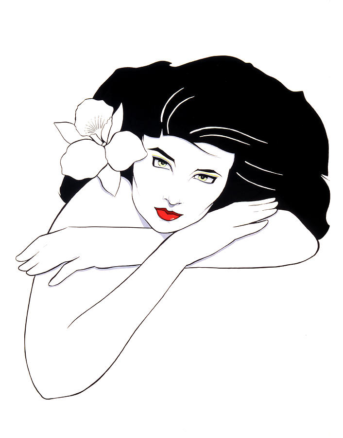 Simple Beauty Drawing by Murry Whiteman