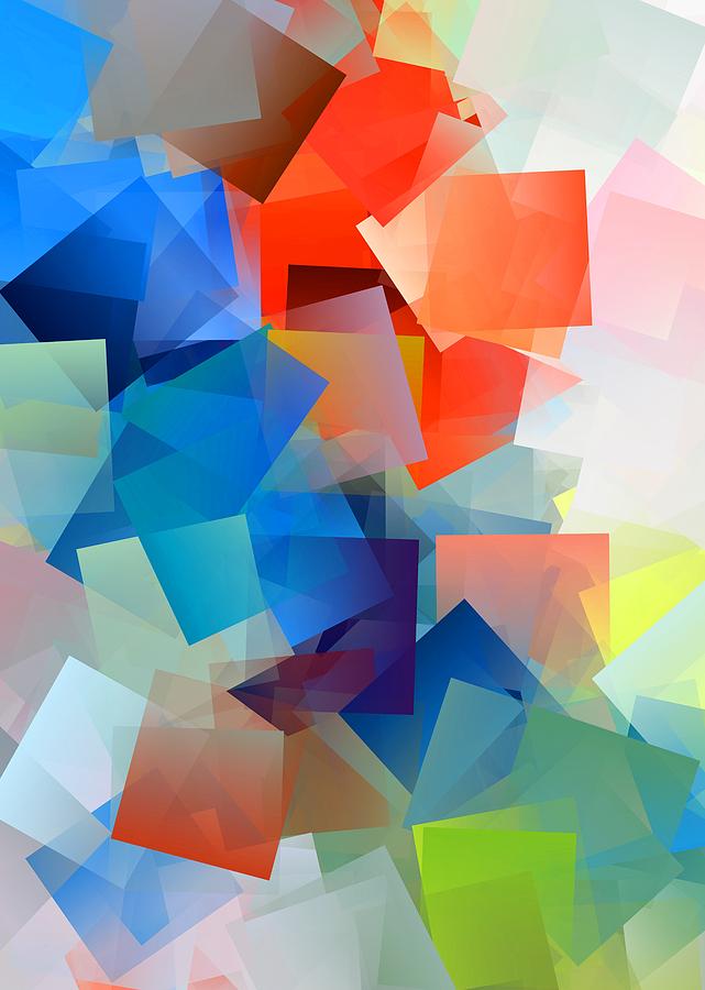 Simple Cubism Abstract 40 Digital Art by Chris Butler