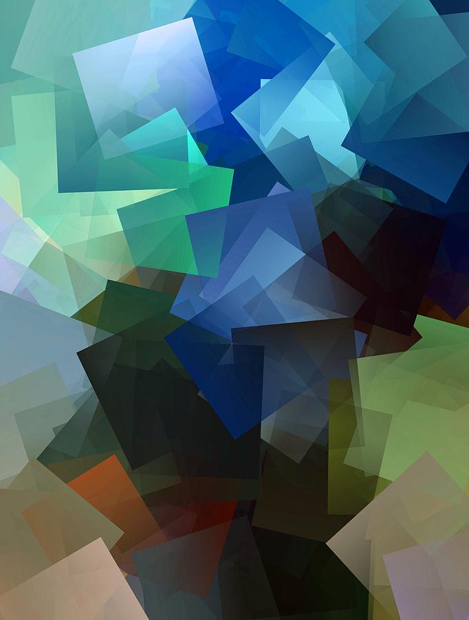Simple Cubism Abstract 53 Digital Art by Chris Butler