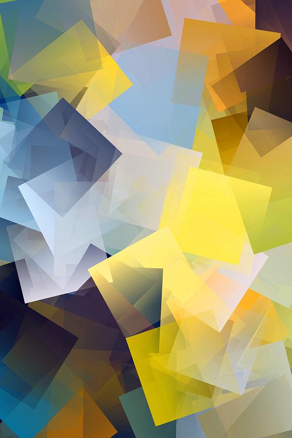Simple Cubism Abstract 58 Digital Art by Chris Butler