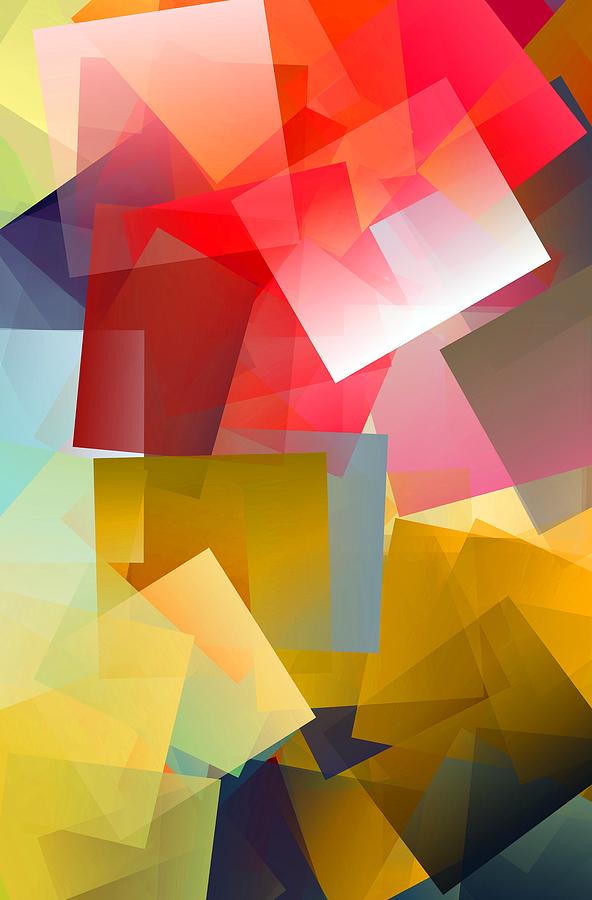 Simple Cubism Abstract 96 Digital Art by Chris Butler