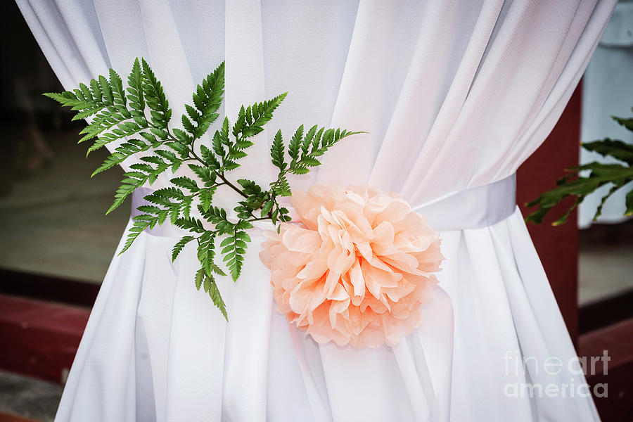 Simple Flower Arrangement Decoration Detail At Wedding Ceremony Photograph by JM Travel Photography